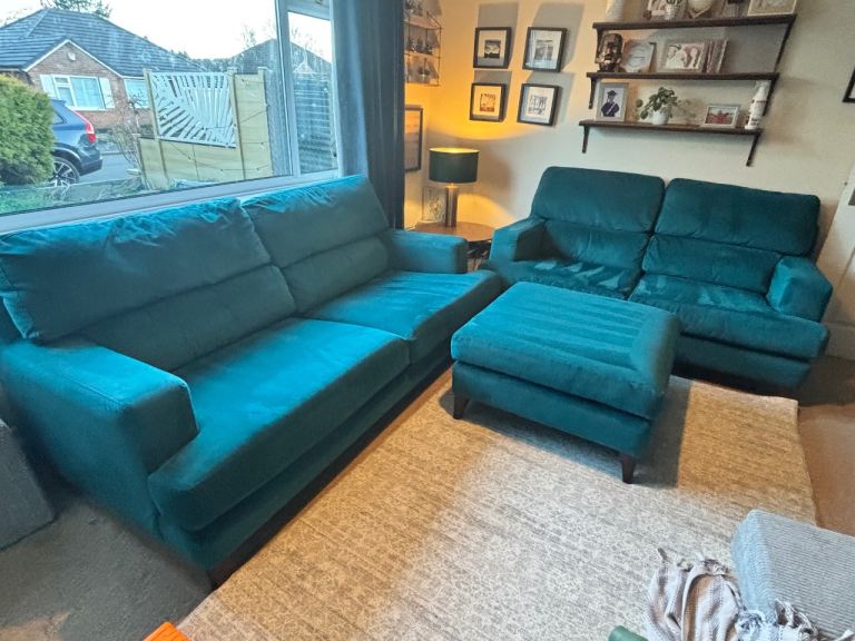 The Lounge Co Sofa Set with Footstool