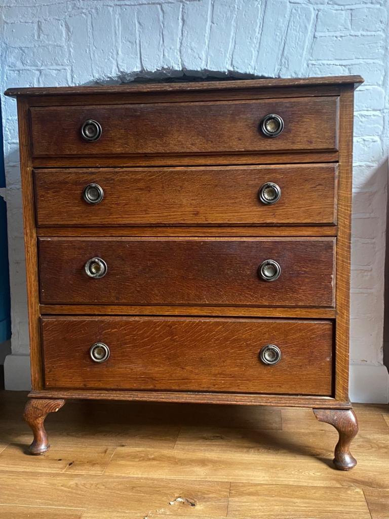 Vintage Wooden Chest of Drawers – Fair Condition