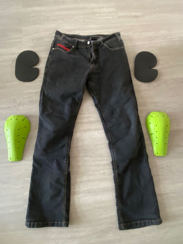 Route One Kevlar men’s motorcycle jeans. 