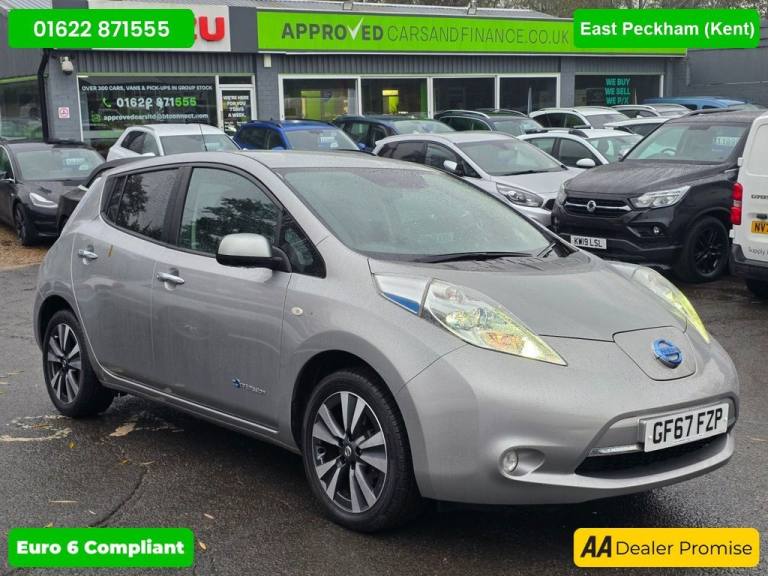 2017 Nissan Leaf Silver 30kWh Tekna, 30,855 miles, 3 owners, ULEZ Compliant Electric, Automa Hatc...