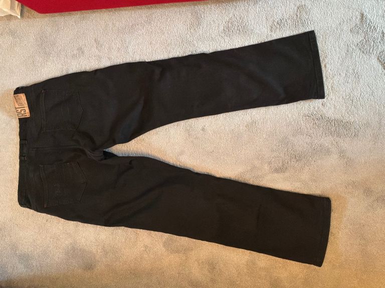 Black motorbike jeans
