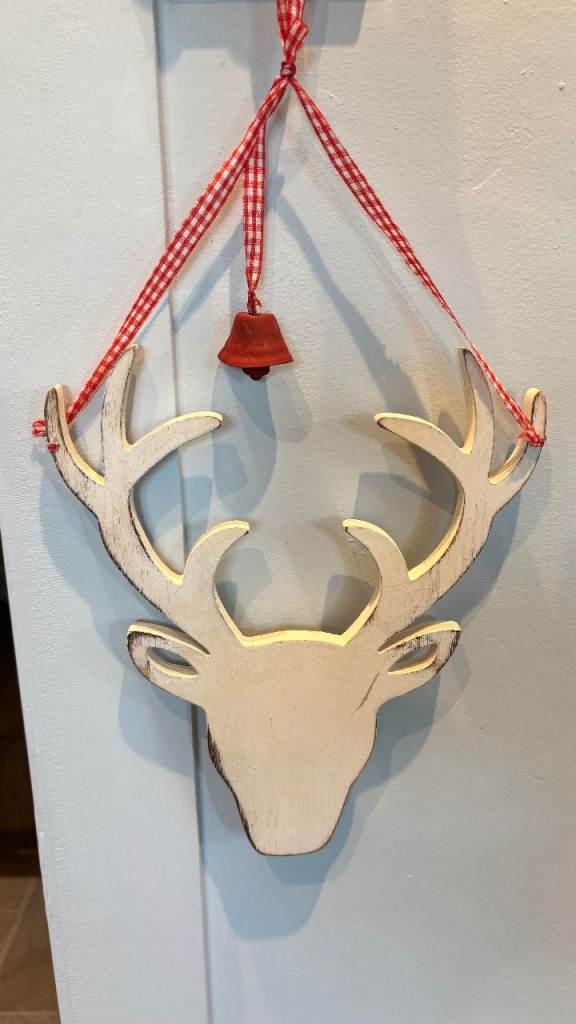 Wooden Reindeer Christmas Decorations Wall Hanging