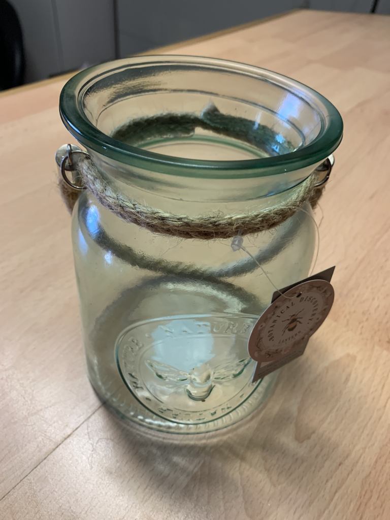 2 Matching Candle Holder Jars  