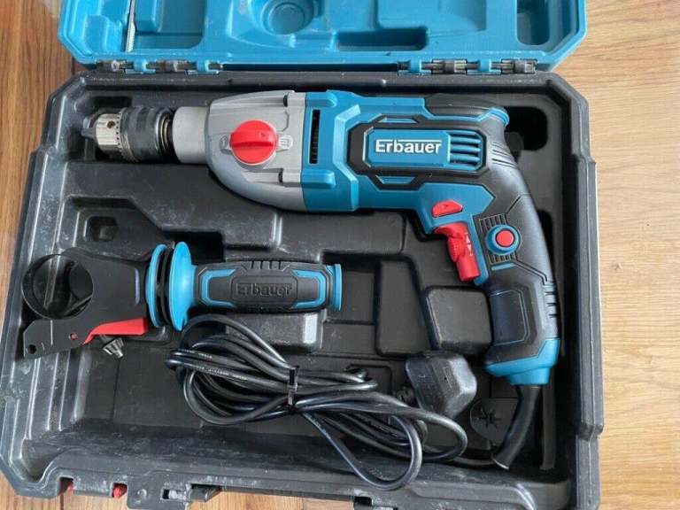 ERBAUER EHD800-2 CORDED 230V 800W IMPACT DRILL WITH CARRY CASE