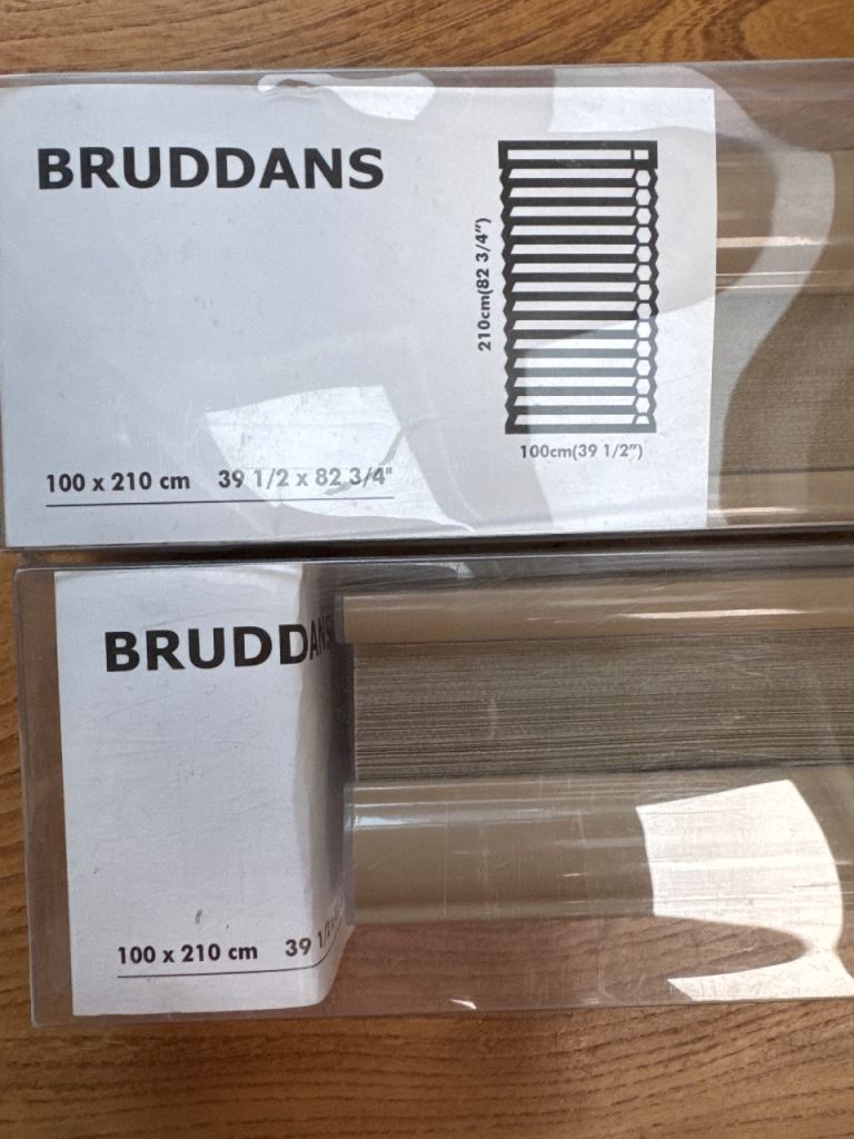 FREE 2x IKEA BRUDDANS window blinds 210cm x 100cm