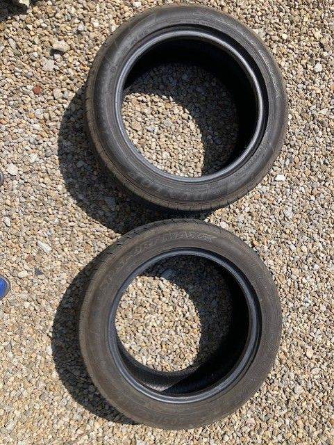 Two part used 16 inch Dunlop SP SPORT MAXX tyres 205/55ZR16 91Y