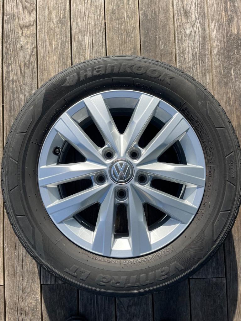New VW Clayton Alloy wheels with premium tyres - Full Set.  Transporter T5 T6 T6.1