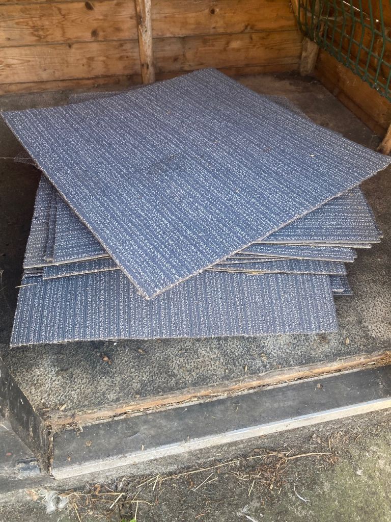 Blue Carpet Tiles – Used, Good for Shed or Workshop
