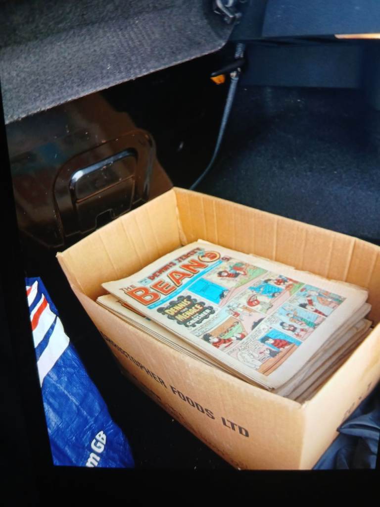Box of Vintage Beano Comics – Fair Condition