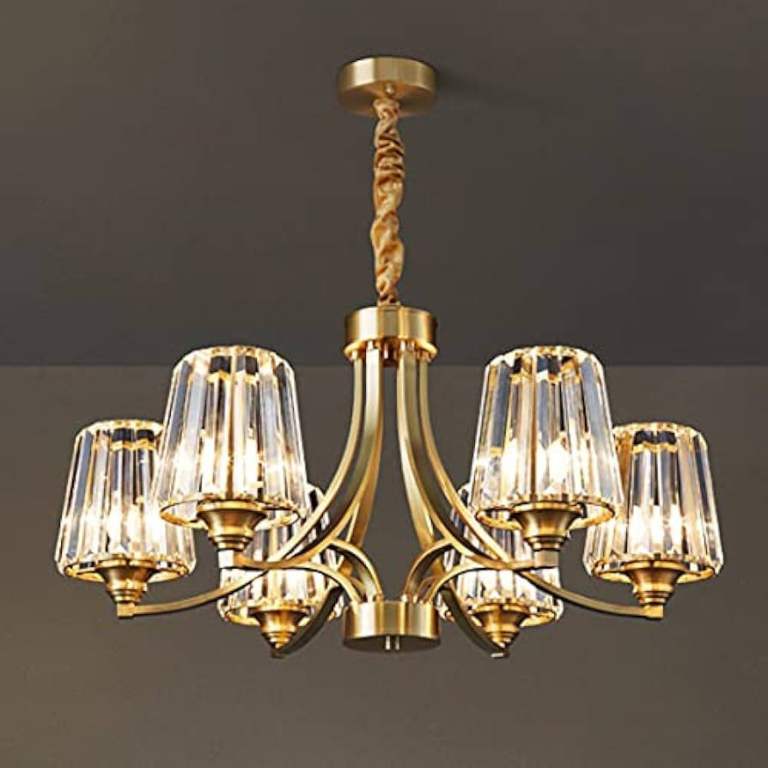 Crystal chandelier pendant light fixture 