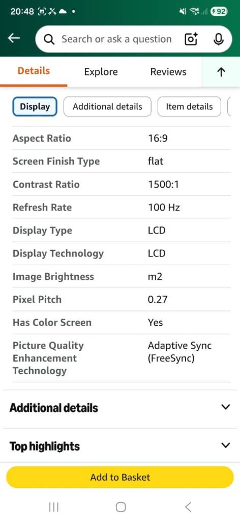 Computer/gaming monitor 