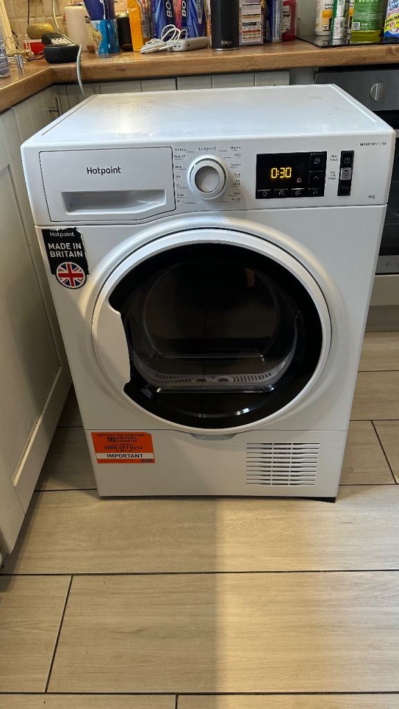 Hotpoint 8kg condenserTumble Dryer - White, Excellent Condition