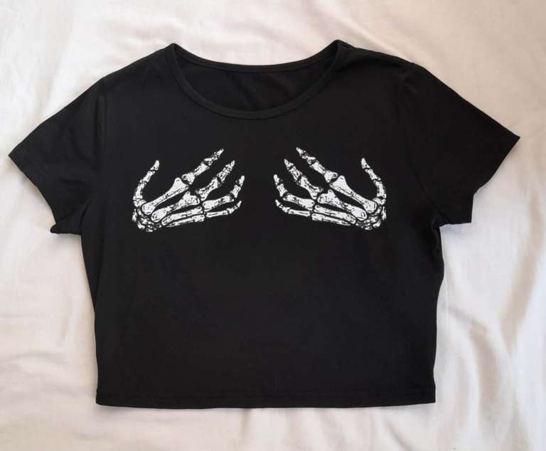 Size M (8-10) cropped T shirt from Shein 