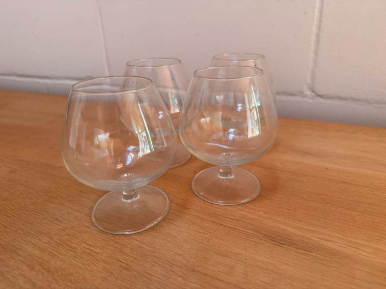 4x cognac glasses
