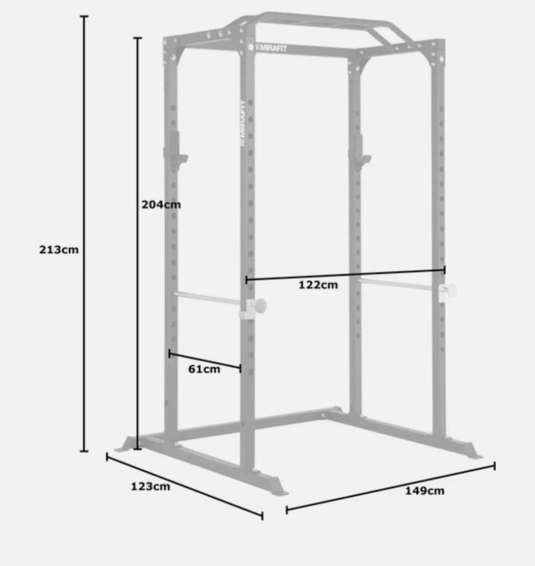 Mirafit M100 Power Rack with Barbell and Weights Set
