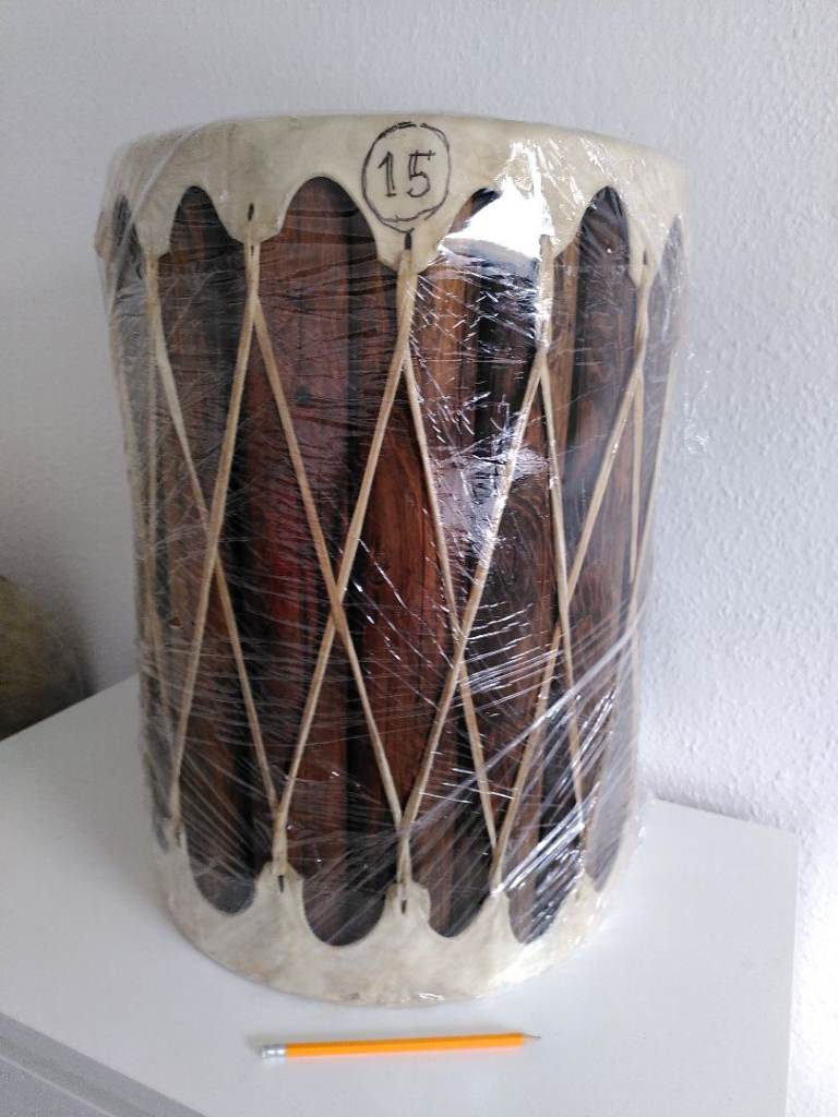 Large Wooden Bongo Drum – 