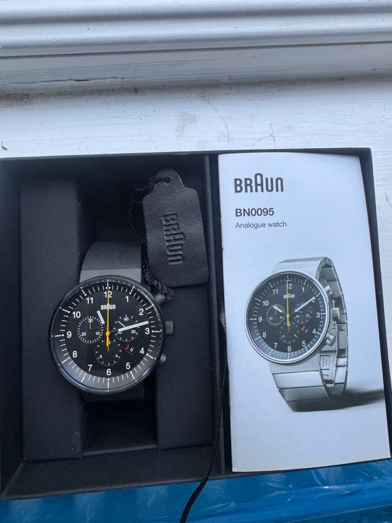  Braun BN0095 Prestige Chronograph Swiss Mens Quartz Watch - Black 