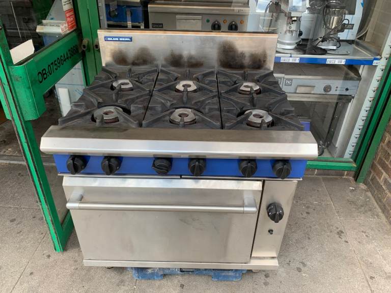 Blue Seal Commercial 6 Burner Gas Range Cooker – CATERING CAFE RESTAURANT FASTY FOOD KITCHEN 