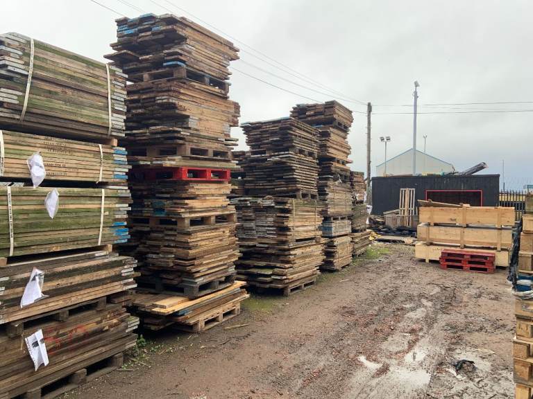  Bales of 100no. reclaimed scaffold boards (up to approx. 2m in length). Delivery available. 