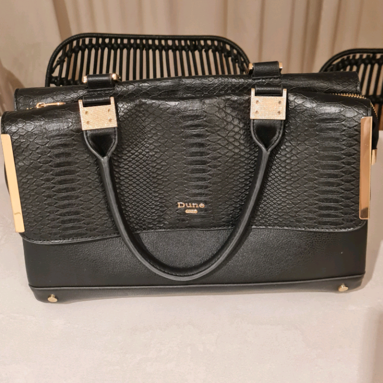 Black Dune Handbag with gold details