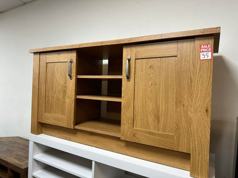 image for Ohio 2 Door Low Sideboard & TV Unit - Natural