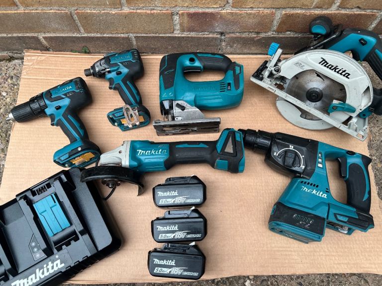 Makita 18v LXT Brushless 6 piece tool kit + 5.0Ah batteries 