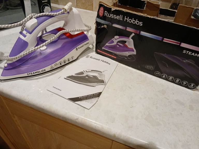 Russell Hobbs Steamglide Iron - Purple, As Good As New