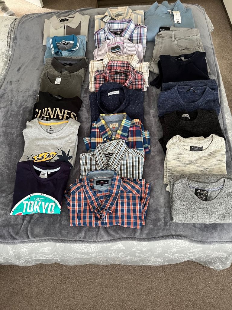 Large Bundle of Men's Clothes - Shirts, T-Shirts, Jumpers