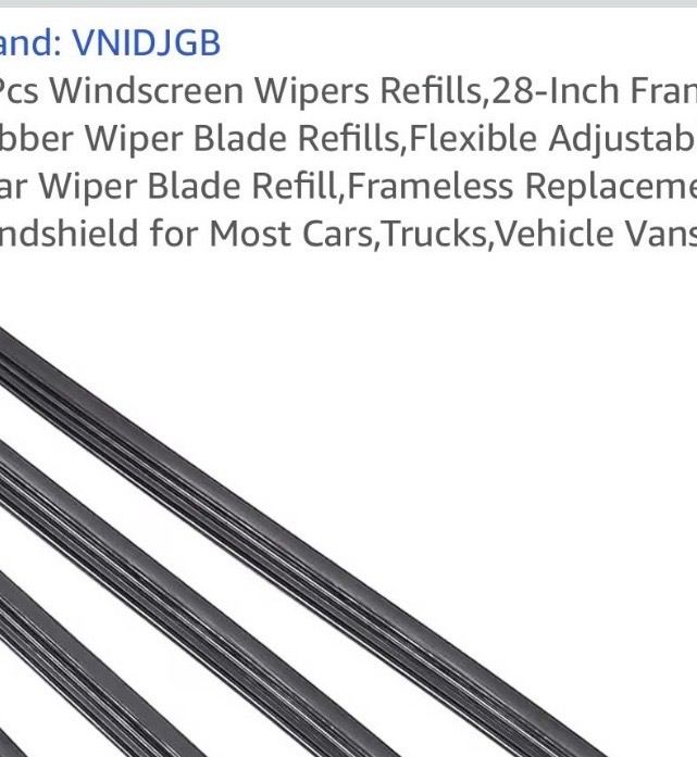 2 long pieces of car wiper, suitable for all cars windshield.