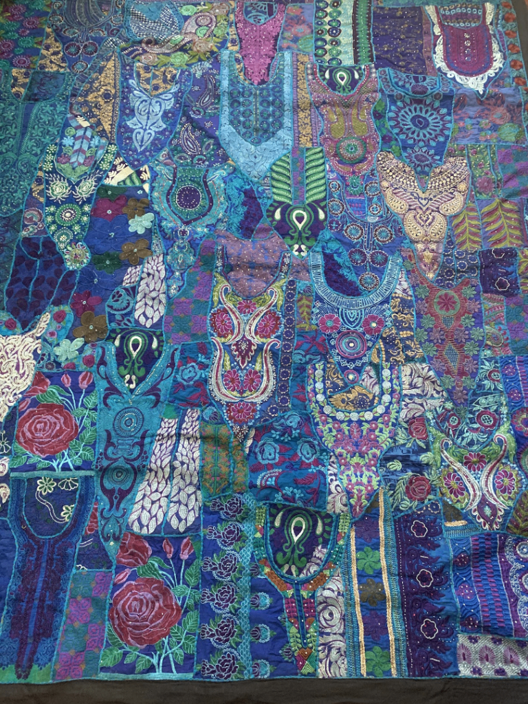 Embroidered Carpet or decorational rug