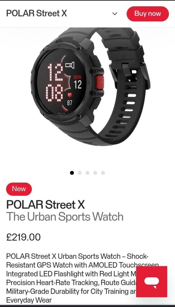 Polar Street X Multisport GPS Watch with Heart Rate