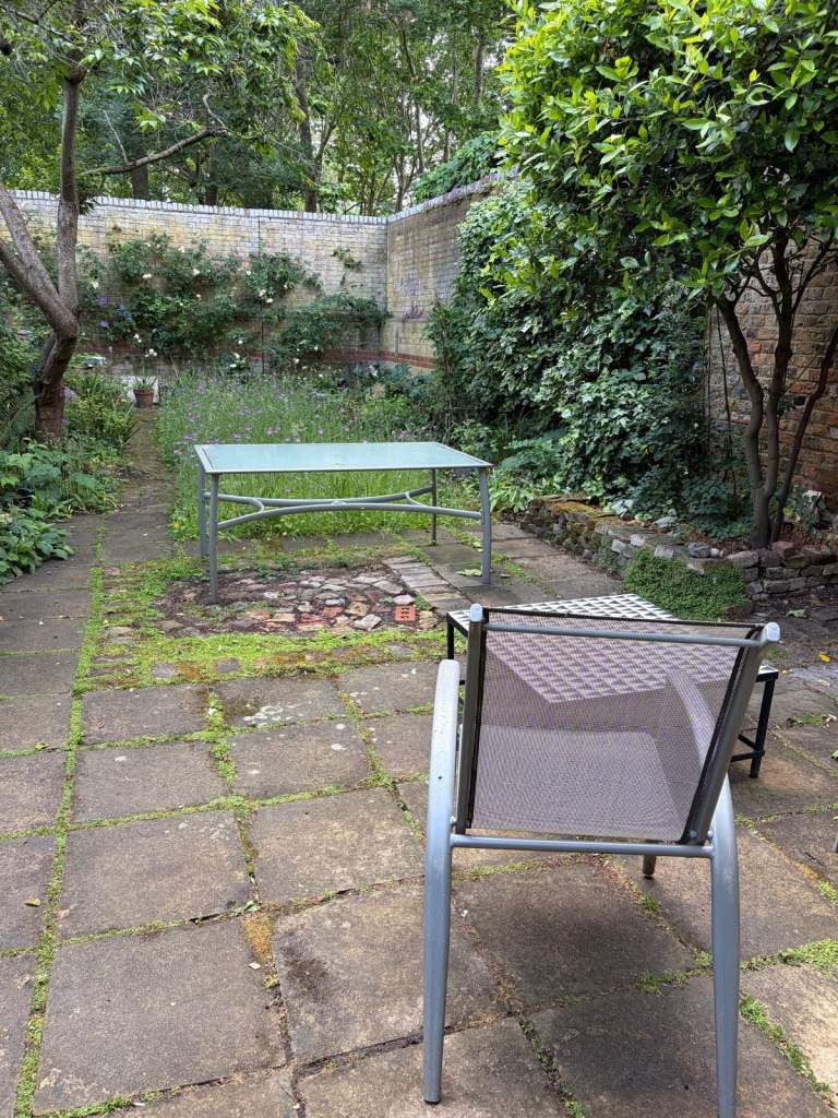 Garden Patio Table and Chairs Set - Metal and Glass