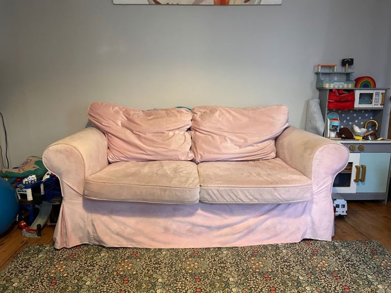 Pink ikea sofa 