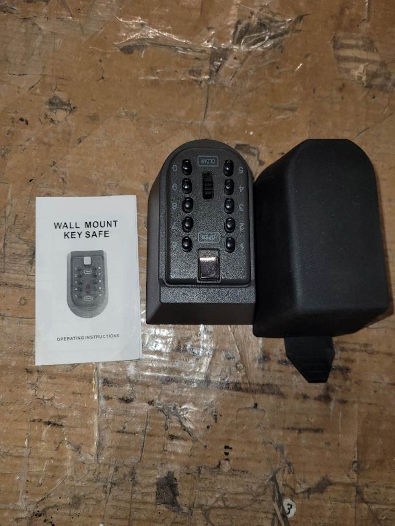 A new still boxed  Wall Mounted Security Key Safe with Fittings and cover dimens