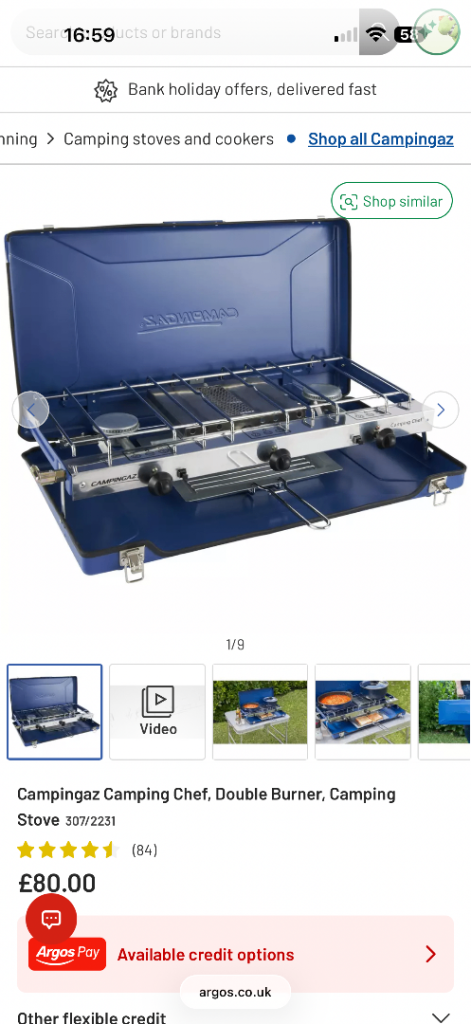 Campingaz Camping Chef, Double Burner, Camping Stove
