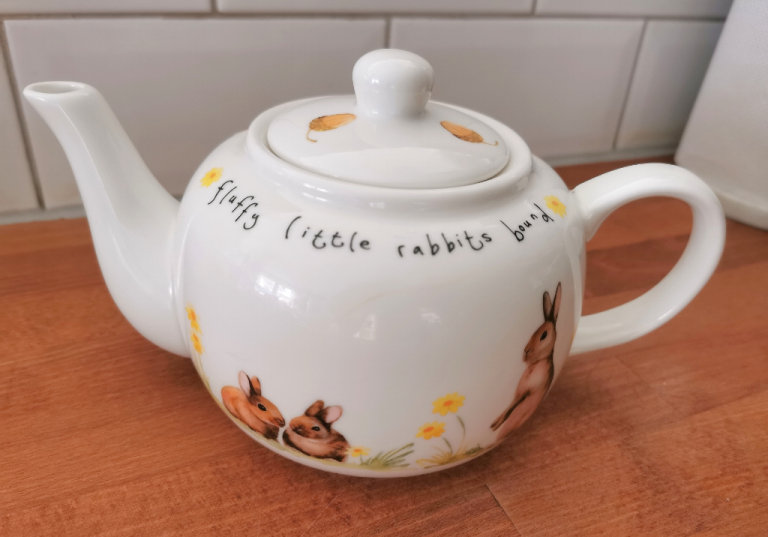 Rabbit and Mice Fine Bone China teapot 