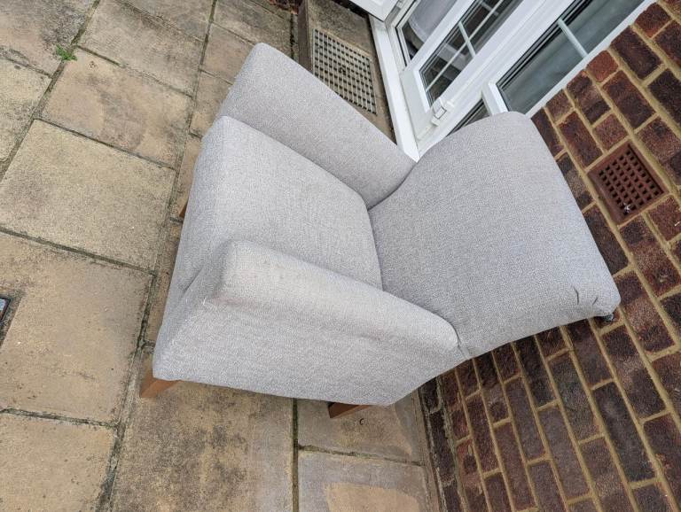 Grey Fabric Oneseater Armchair