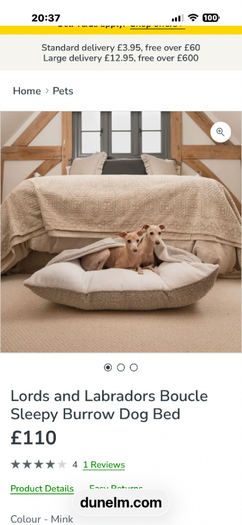 Lords & labradors bed 