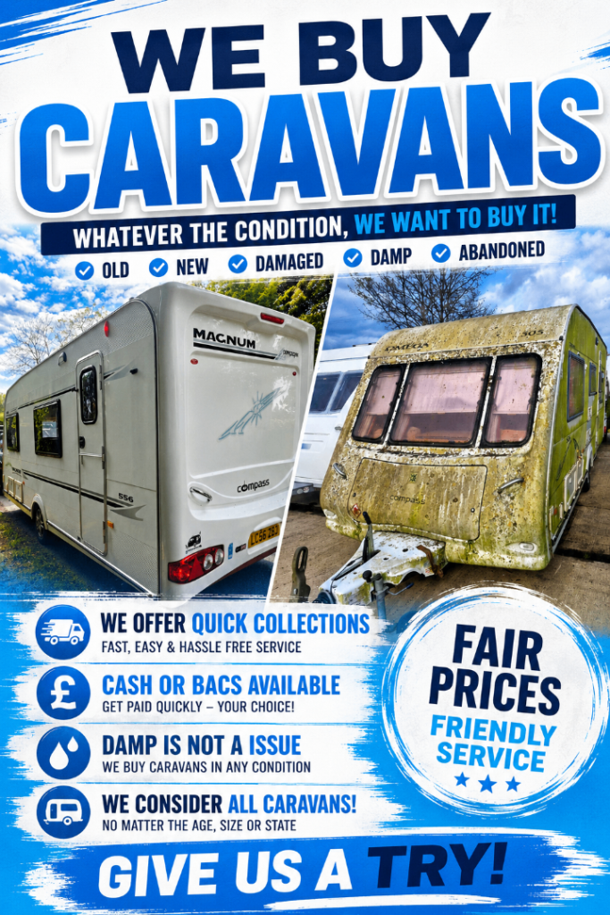 🚐 WE BUY CARAVANS – ANY CONDITION! 🚐