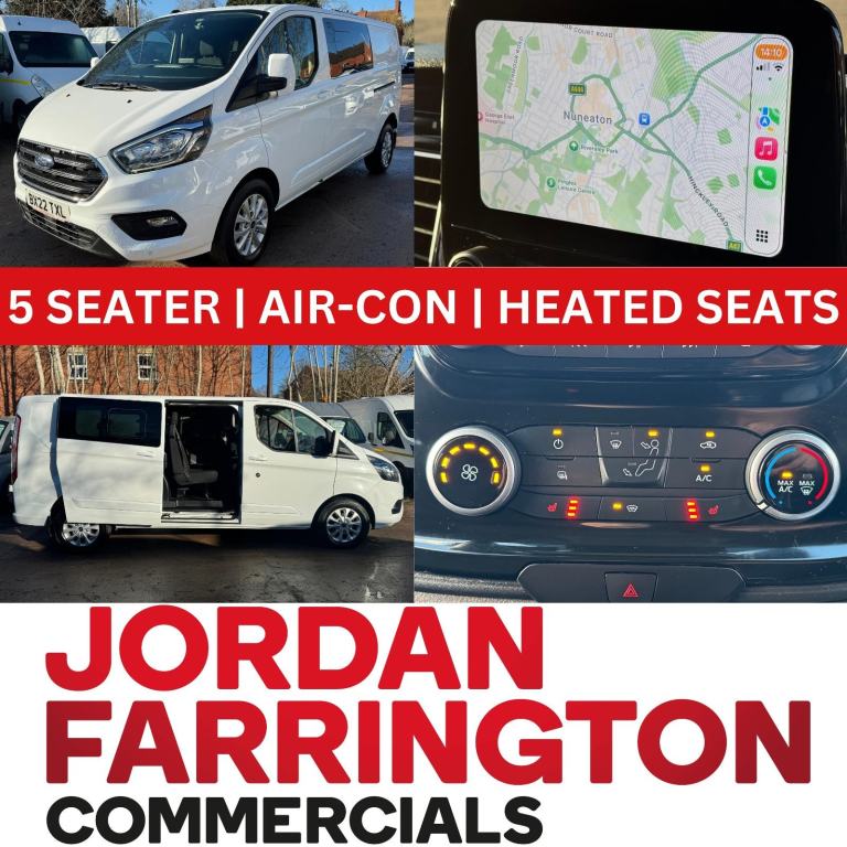 2022 FORD TRANSIT CUSTOM 300 L2H1 130PS AUTOMATIC LIMITED CREW COMBI VAN EURO 6