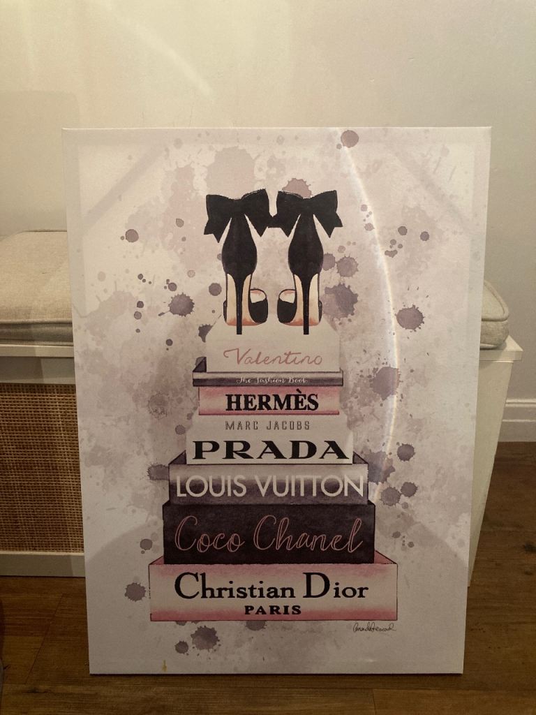 Lovely girls canvas picture shoes Louis Vuitton  coco channel Christian Dior Valentino prada 