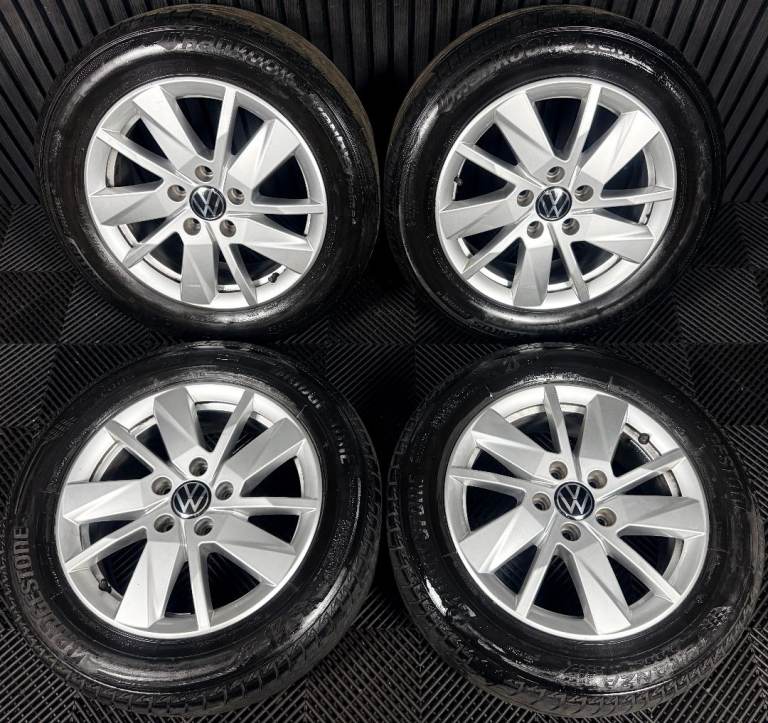 16'' GENUINE VW CADDY MK5 VIENNA SILVER ALLOYS WHEELS TYRES