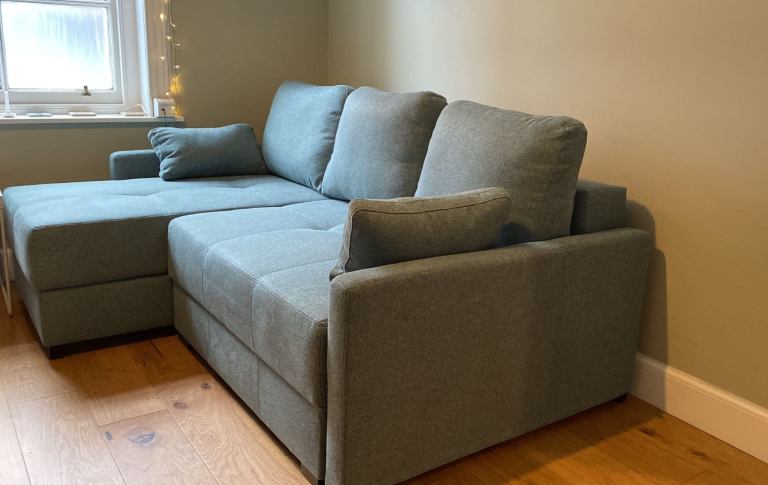 Corner sofa bed with storage - collection only