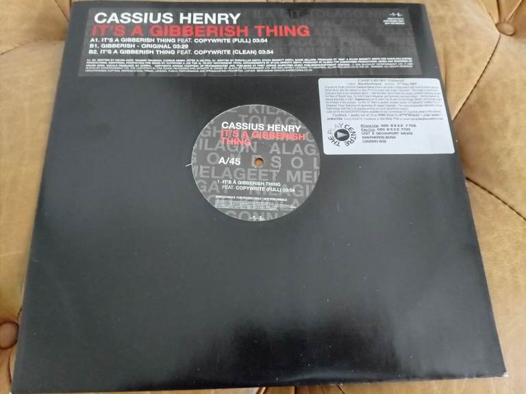 Cassius Henry  It's A Gibberish Thing 12" Promo Single Vinyl Record UK Soul New