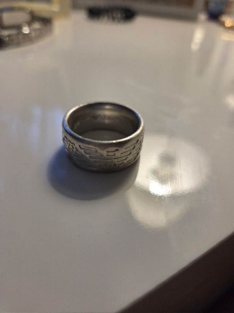 Emporio Armani Heavy Sterling Silver 925 Thick Band Ring