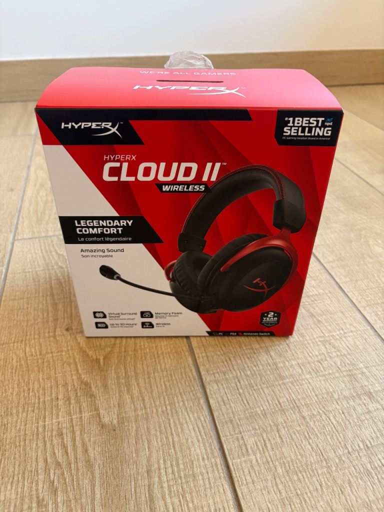 HyperX Cloud II Wireless Gaming Headset – Boxed, Excellent Condition, Complete