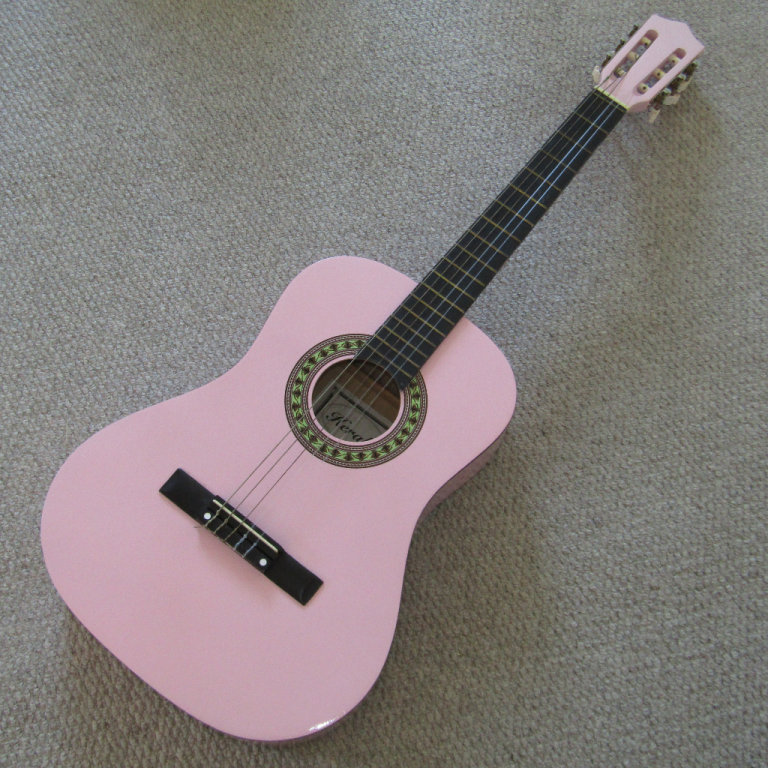 Herald HL34PK Pink 3/4 Size Acoustic Guitar