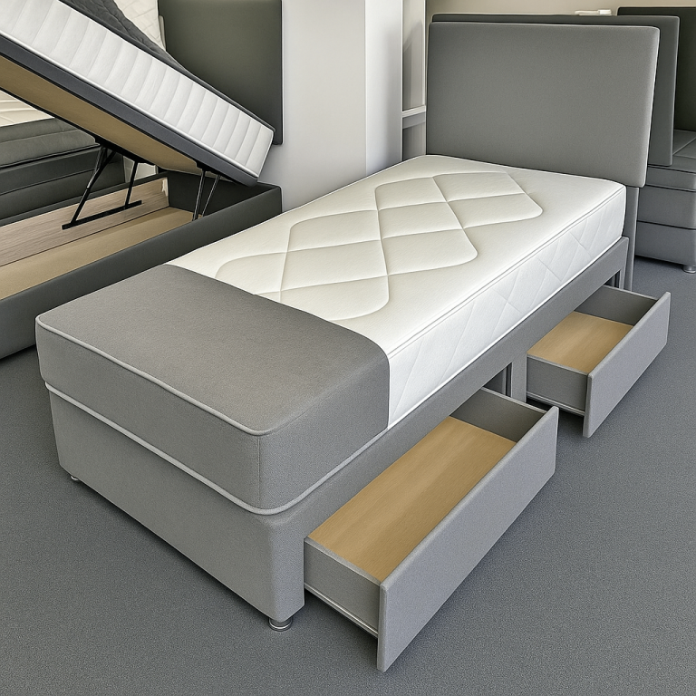 Durable Upholstered Divan Bed with Storage for Long-Term Bedroom Organization