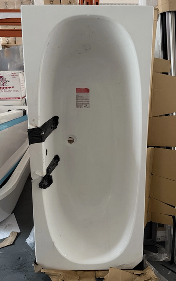 Acrylic Bath Anti Slip Bath 1700mm x 750mm Double Ended White bath