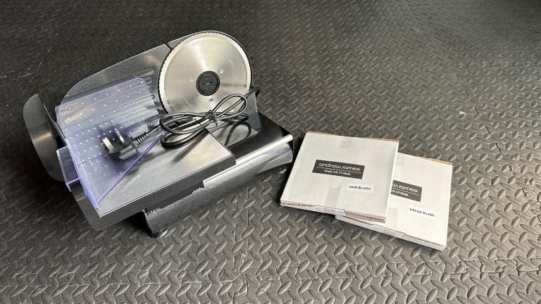 Andrew James Electric Food Slicer AS-19 + Extra Blades (Bread & Ham)